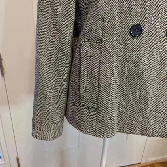 Banana Republic Black/White Tweed Jacket, Size S, Double Breasted - Picture 4 of 8